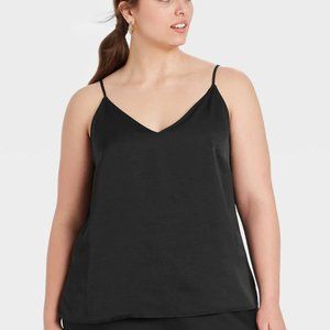 ‘A New Day’ Plus Black Satin Camisole Size 3X